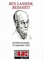 Ben Lansink, Bedankt! De Kleine Komedie., Ophalen of Verzenden, Zo goed als nieuw, Ballet of Musical