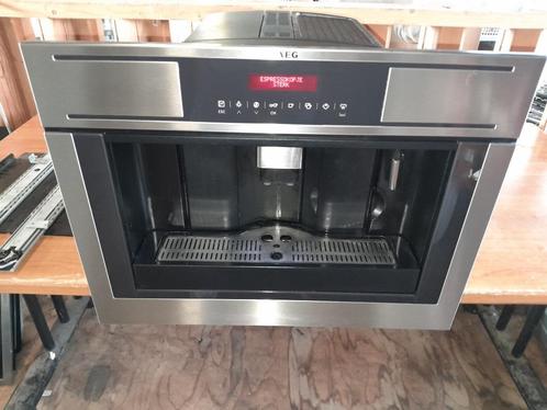 NETTE AEG PE4511-M INBOUW KOFFIEAUTOMAAT TE KOOP MET SLEDE, Witgoed en Apparatuur, Koffiezetapparaten, Gebruikt, Gemalen koffie