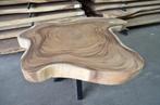 Ronde Suar boomstamtafel BT952 120 - 150 cm, 100 tot 150 cm, Rond, Nieuw, Ophalen of Verzenden