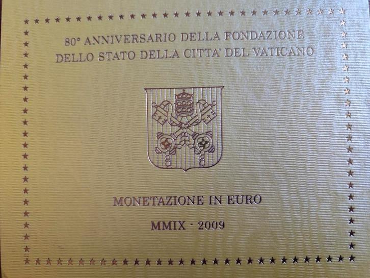 Vaticaan 2009 BU jaarset 1 ct t/m 2 euro, Postzegels en Munten, Munten | Europa | Euromunten, Setje, Overige waardes, Vaticaanstad