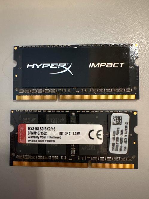 HyperX Impact 16GB DDR3 Laptop Geheugen, Computers en Software, RAM geheugen, Gebruikt, Laptop, 16 GB, DDR3, Ophalen of Verzenden