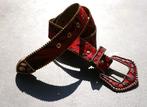 damesriem 110 cm / rood met bloemmotief - nieuw, Kleding | Dames, Riemen en Ceinturen, Nieuw, Tailleriem, Ophalen of Verzenden