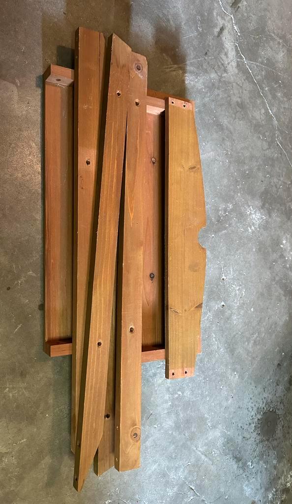 Houten planten etagère, Tuin en Terras, Bloembakken en Plantenbakken, Zo goed als nieuw, Ophalen of Verzenden