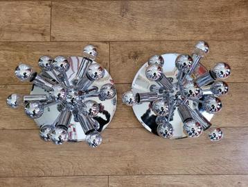 2 spoetnik wand / plafond lampen sputnik fifties sixties beschikbaar voor biedingen