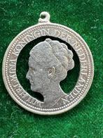 "verzets-" hanger Wilhelmina kwartje 1941, Postzegels en Munten, Zilver, 25 cent, Ophalen of Verzenden, Koningin Wilhelmina