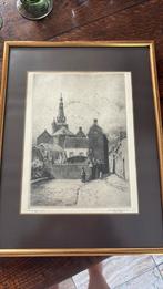 Emmastraat Tilburg ets Hendrik de Laat, Antiek en Kunst, Kunst | Etsen en Gravures, Ophalen