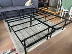 Opklapbaar metalen bedframe 140x190, Ophalen, Zwart, Tweepersoons, Zo goed als nieuw