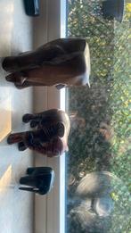 Set van 3 handgemaakte houten olifant beeldjes, Ophalen of Verzenden