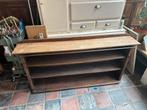 Leuke houten half hoge kast, boekenkast, donker hout antiek, Huis en Inrichting, Kasten | Boekenkasten, Ophalen, Met plank(en)