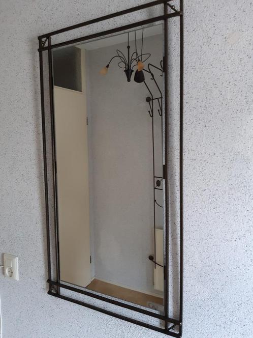 Set Spiegel en wandkapstok, GKW, metaal, Huis en Inrichting, Woonaccessoires | Spiegels, Zo goed als nieuw, 50 tot 75 cm, Minder dan 100 cm