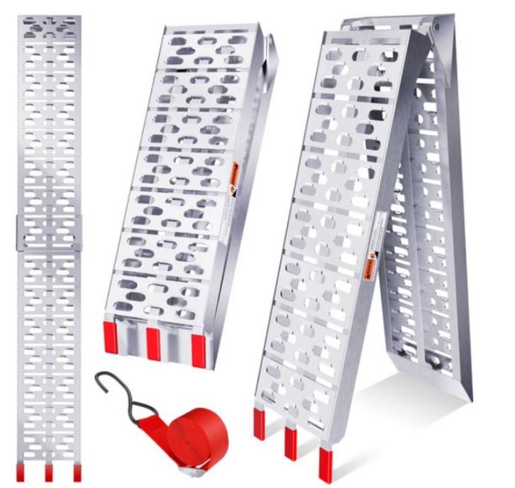 3 Stuks inklapbare aluminium oprijplaten., Auto diversen, Aanhangwagen-onderdelen, Zo goed als nieuw, Ophalen of Verzenden