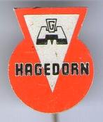 Gebr. Hagedorn & Co. Machinefabriek  blik speldje ( T_149 ), Verzamelen, Speldjes, Pins en Buttons, Verzenden, Zo goed als nieuw