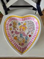 Blond amsterdam. Hartvormige schaal met vrolijke tekeningen, Porselein of Keramiek, Schaal, Ophalen of Verzenden, Zo goed als nieuw