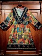vintage retro patchwork jurk 48/50, Ophalen of Verzenden, Nieuw, Groen, Jurk