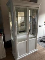 Servieskast met spiegel en glazen planken, Huis en Inrichting, Kasten | Vitrinekasten, Ophalen, Met plank(en), Gebruikt, 100 tot 150 cm
