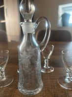 Kristallen karaf set met glaasjes, Antiek en Kunst, Ophalen