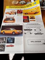 Opel première 1976, uitvouwbaar krantje, Manta poster, Ophalen of Verzenden, Zo goed als nieuw