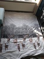 Dekbed overtrek ''Herten'' 200 x 200 + 2 kussensloops, Dekbedovertrek, Tweepersoons, Ophalen of Verzenden, Zo goed als nieuw