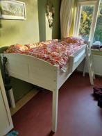 Hoogslaper halfhoog wit, Huis en Inrichting, Slaapkamer | Bedden, Gebruikt, 90 cm, Eenpersoons, Wit