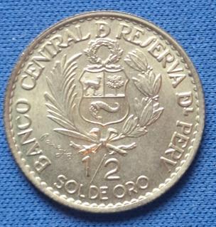 Peru ½ sol 1965 Km 239, Postzegels en Munten, Munten | Amerika, Losse munt, Zuid-Amerika, Verzenden