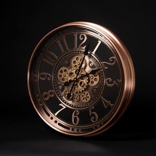 Leegverkoop! Wandklok industrieel rosegoud 54,5cm - nieuw, Huis en Inrichting, Woonaccessoires | Klokken, Nieuw, Wandklok, Analoog