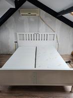 Ikea houten bed 180x200 + lattenbodem, Huis en Inrichting, Slaapkamer | Bedden, Ophalen, Gebruikt, Wit, Tweepersoons