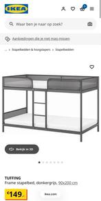 Stapelbed, Ophalen, 90 cm, Tweepersoons, Zo goed als nieuw