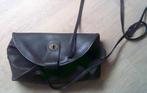 JUMPERS zwarte leren tas met rits en knipsluiting, Verzenden, Gebruikt, Zwart, Schoudertasje