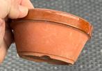 Bonsai trainingspot Japan rond 12,5 x 5,7 centimeter., Rond, Ophalen of Verzenden, Zo goed als nieuw, Aardewerk