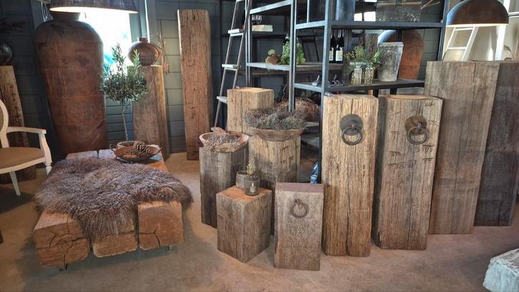 Oude Meerpaal/Meerpalen: Robuust Hout voor Binnen & Buiten!, Huis en Inrichting, Woonaccessoires | Overige, Gebruikt, Ophalen