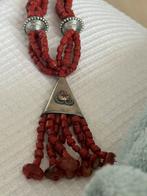 Tibetaanse bloed koraal ketting, Ophalen of Verzenden, Zo goed als nieuw, Rood, Steen of Mineraal