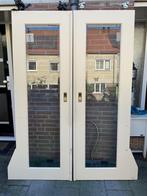 2 Schuifdeuren met Facet geslepen glas, Doe-het-zelf en Verbouw, Glas en Ramen, Ophalen, Gebruikt, Minder dan 80 cm, 160 cm of meer