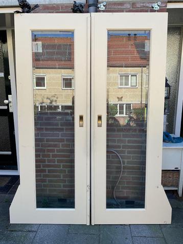 2 Schuifdeuren met Facet geslepen glas beschikbaar voor biedingen