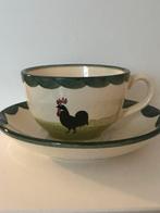 Zeller Keramiek Haan  Hahn & Henne Kip Kop en Schotel, Antiek en Kunst, Antiek | Servies los, Ophalen of Verzenden