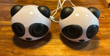 Pc speaker panda 2 stuks beschikbaar voor biedingen