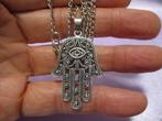 Hamsa of Hand van Fatima halskettinkje, Verzenden, Nieuw, Zilver, Overige materialen