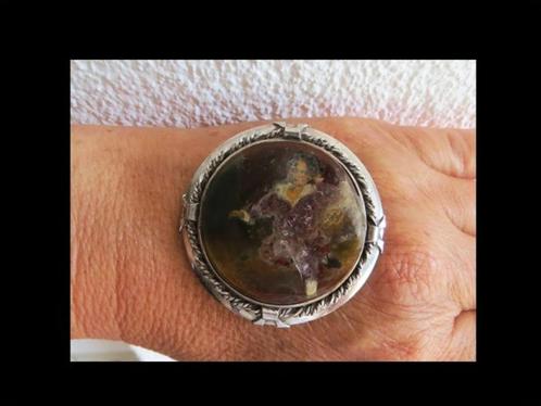 Bijzonder Zilveren Ronde Broche met Miniatuurscheldering!, Sieraden, Tassen en Uiterlijk, Antieke sieraden, Broche, Zilver, Verzenden
