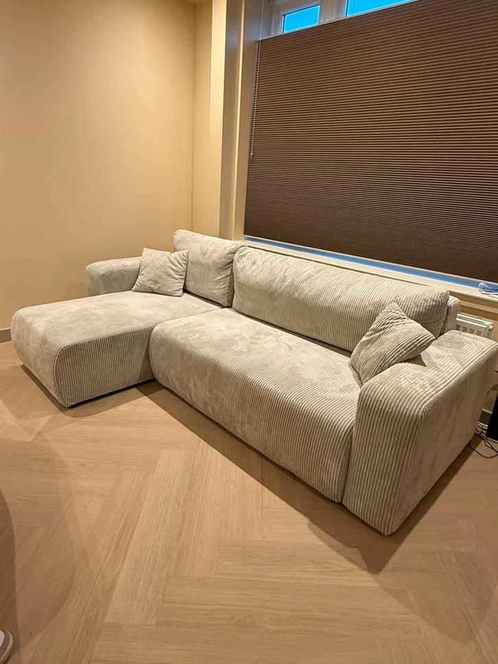 Prudence hoekbank 3-zits met chais longue grijs/beige, Huis en Inrichting, Banken | Complete zithoeken, Nieuw, Ophalen of Verzenden