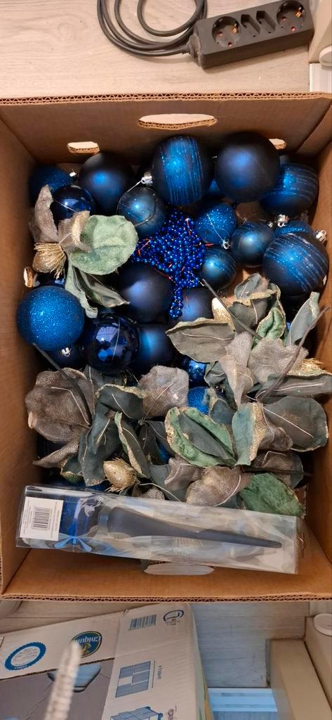 Kerstballen plastic blauw, Diversen, Kerst, Ophalen