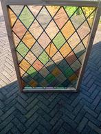 Groot oud glas in lood raam afhalen voor 90 euro!!, Doe-het-zelf en Verbouw, Glas en Ramen, Ophalen, Gevelraam of Ruit, Minder dan 80 cm