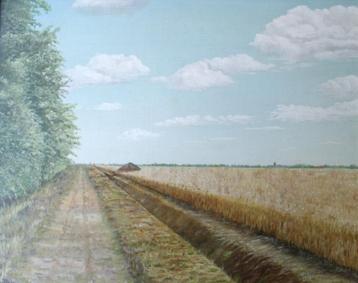 J. van Essen - Brabants Landschap -Bladel - olieverf op doek beschikbaar voor biedingen