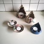 5 aardewerk Egbert Boonstra waxinelichtjes, Ophalen of Verzenden, Overige materialen, Minder dan 25 cm