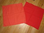 3x kussenhoes rood abricoos 48 x 48 cm met rits, Ophalen of Verzenden, Zo goed als nieuw, Vierkant, Rood