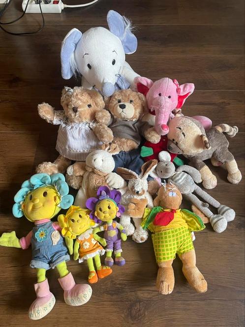 Set van 13 knuffels- diverse dieren en figuren, Kinderen en Baby's, Speelgoed | Knuffels en Pluche, Zo goed als nieuw, Overige typen
