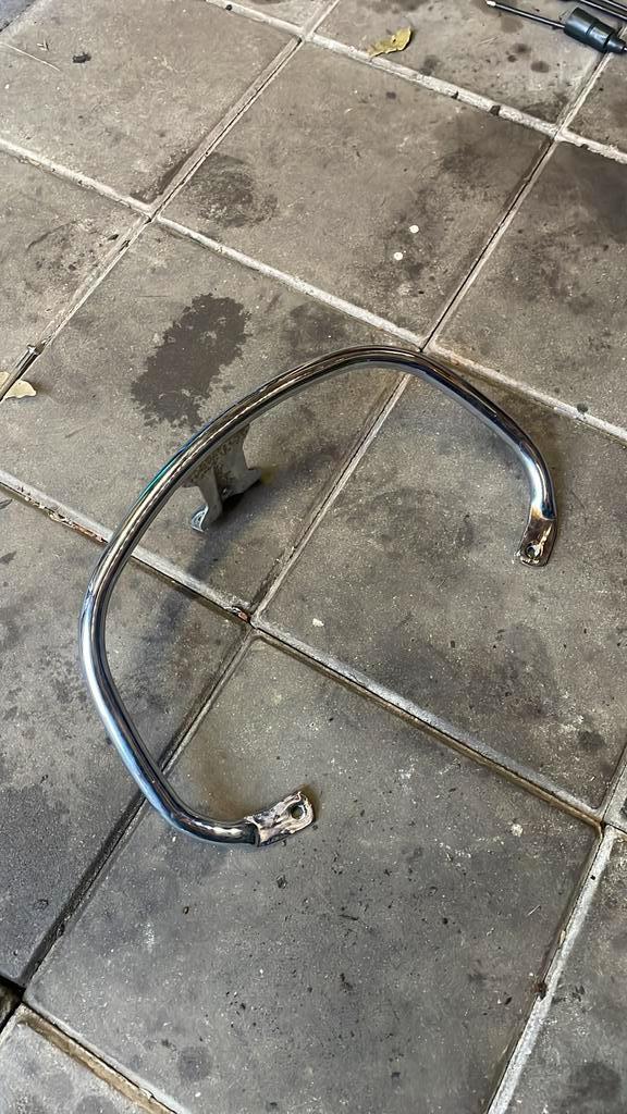 Vespa achterrekje chrome, Fietsen en Brommers, Brommeronderdelen | Scooters, Zo goed als nieuw, Vespa, Overige typen, Ophalen