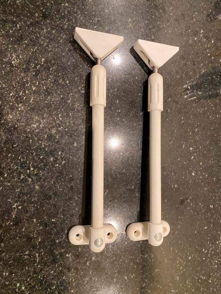 Axa telescopische raamuitzetter 2 stuks wit, Doe-het-zelf en Verbouw, Hang- en Sluitwerk, Zo goed als nieuw, Overige typen, IJzer