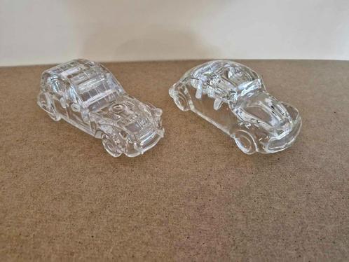 Glas! 2 puntgave modelauto's,VW kever en 2CV, presse papier, Hobby en Vrije tijd, Modelauto's | Overige schalen, Nieuw, Auto, Ophalen of Verzenden