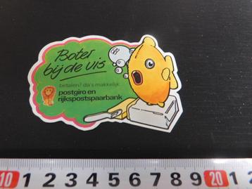 sticker Boter bij de Vis postgiro rijkspostspaarbank *  beschikbaar voor biedingen