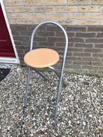 barkruk metaal en hout 5,- symbolisch, Ophalen, Zo goed als nieuw, 1 kruk, Metaal
