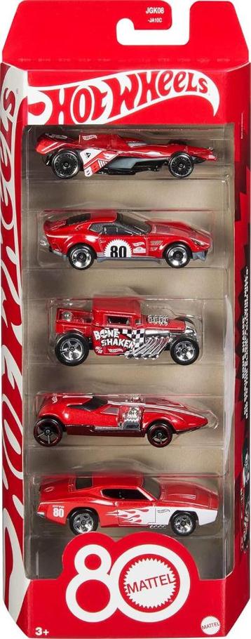 Hot Wheels 5-Pack Mattel 80th Anniversary - Ruby Collection beschikbaar voor biedingen